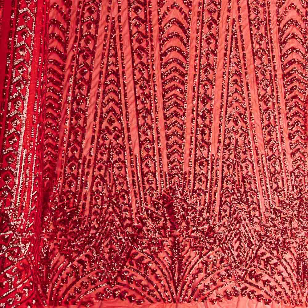 Tüll Pailletten Lycra Cher Rot - Ribes y Casals