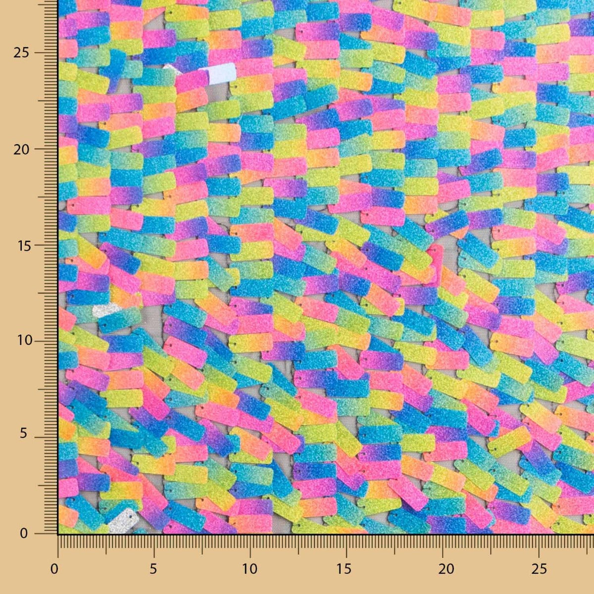 Tüll Rechteckig Pailletten Farben - Ribes y Casals