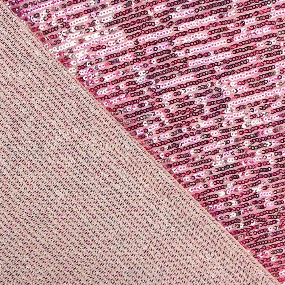 Tüll Pailletten Elastisch Leopard Rosa - Ribes y Casals