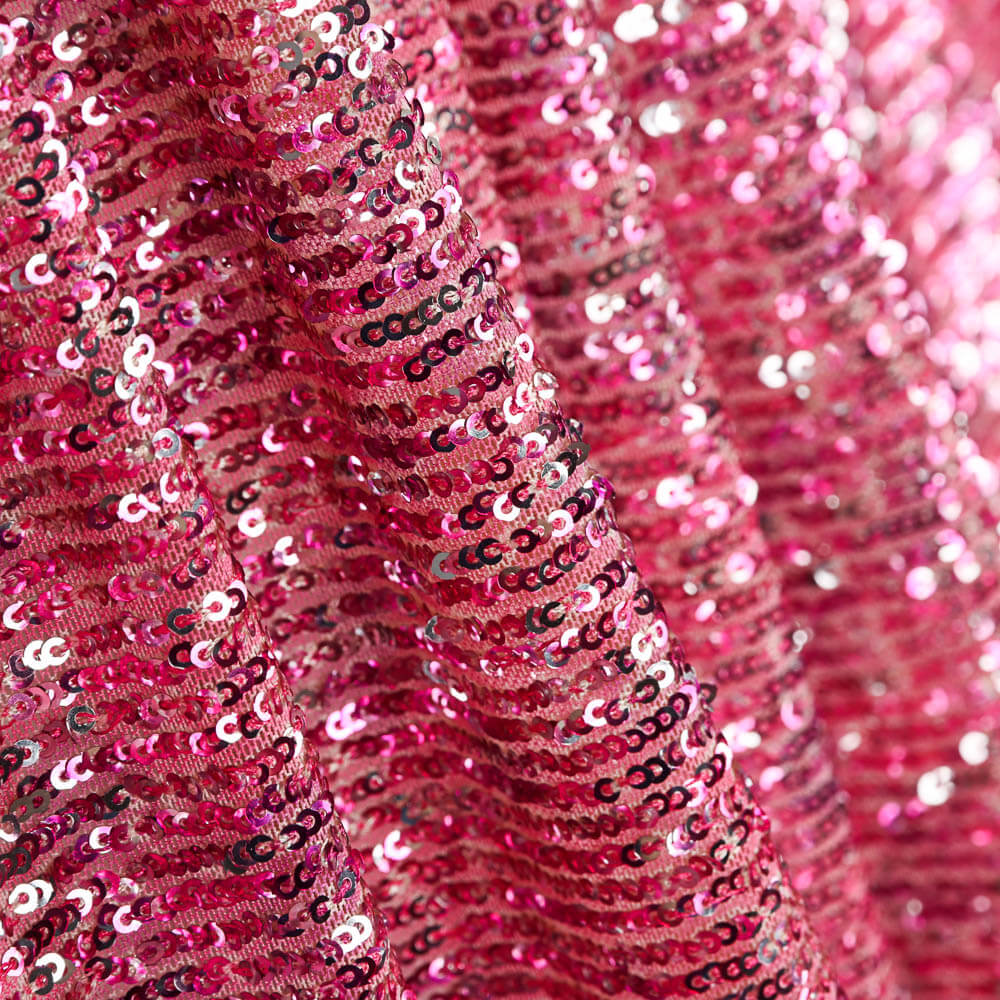 Tüll Pailletten Elastisch Leopard Rosa - Ribes y Casals