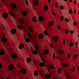 Rot beflockter Lycra-Tüll - Ribes y Casals