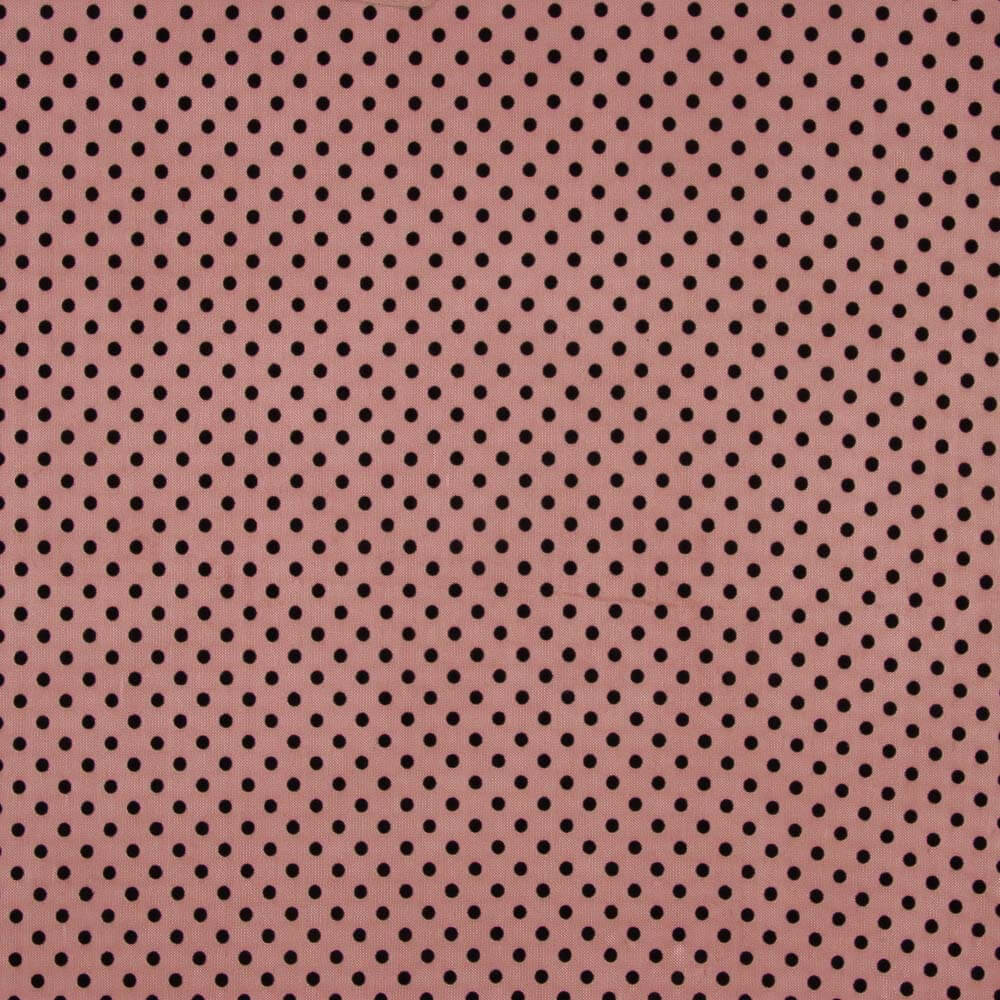 Beflockter Lycra-Tüll Rhabarber-Rosa - Ribes y Casals