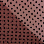 Beflockter Lycra-Tüll Rhabarber-Rosa - Ribes y Casals