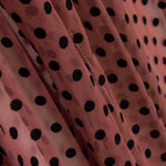 Beflockter Lycra-Tüll Rhabarber-Rosa - Ribes y Casals
