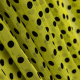 Limonengrüner beflockter Lycra-Tüll - Ribes y Casals