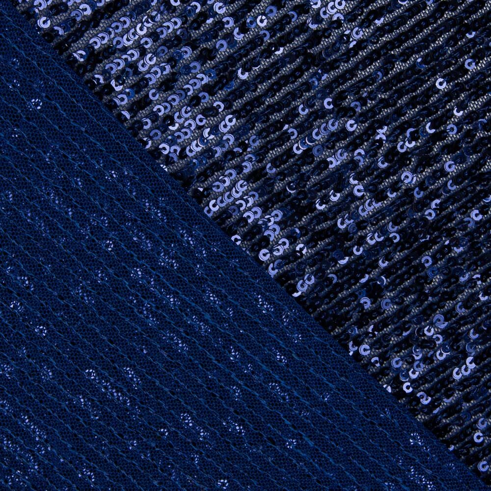 Tüll-Lycra-Pailletten Mitternachtsblau - Ribes y Casals