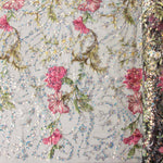 Tüll Strass Floral Stickerei Schwarz - Ribes y Casals