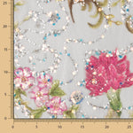 Tüll Strass Floral Stickerei Schwarz - Ribes y Casals