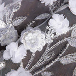 Tüll Strass Brautschmuck Weiß Blume - Ribes y Casals