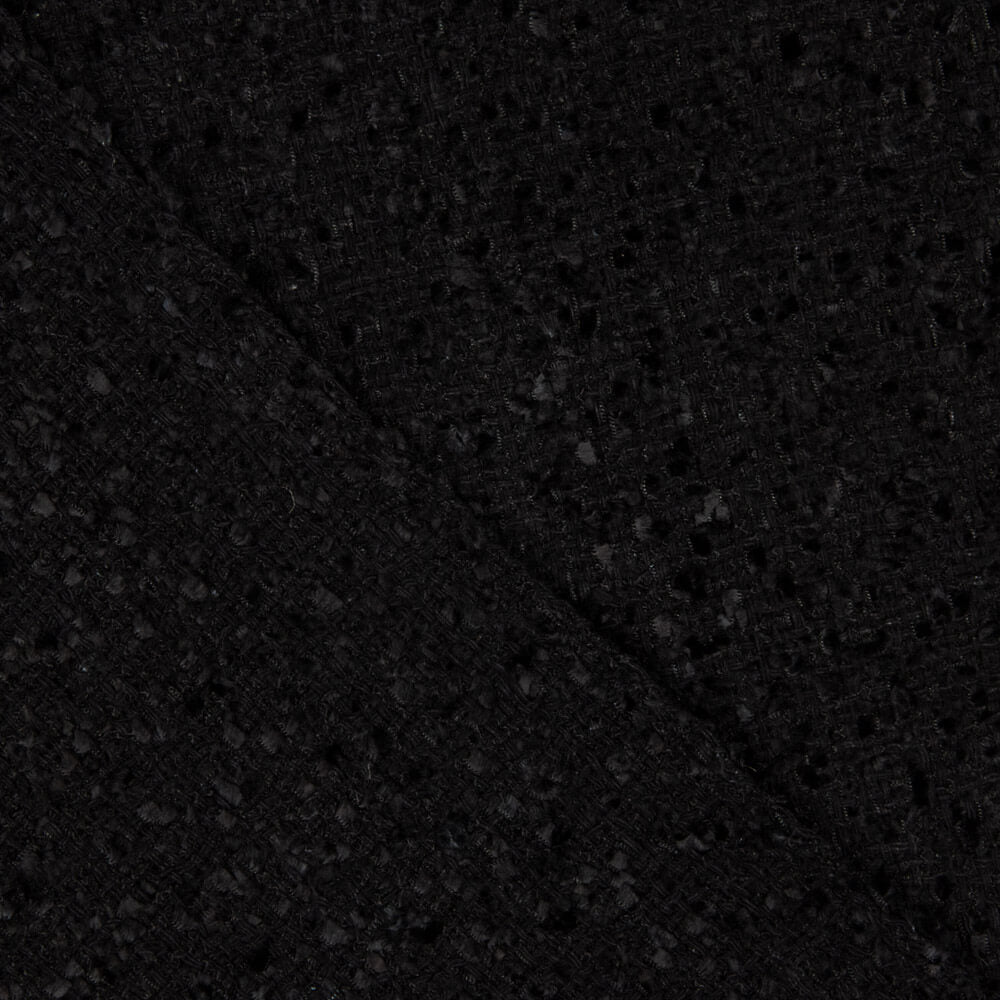 Tweed Wool Boucle Schwarz - Ribes y Casals