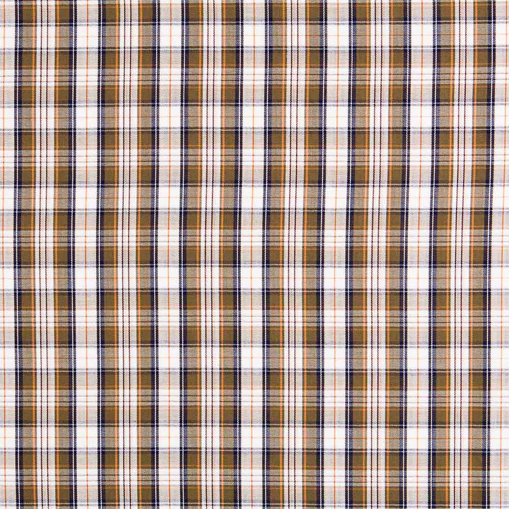 Khaki kariertes Hemd aus Twill - Ribes y Casals