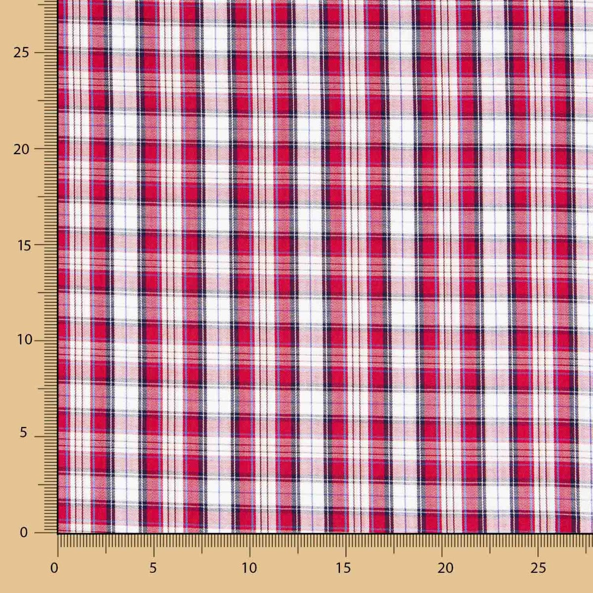 Kariertes Hemd aus Twill Rot - Ribes y Casals