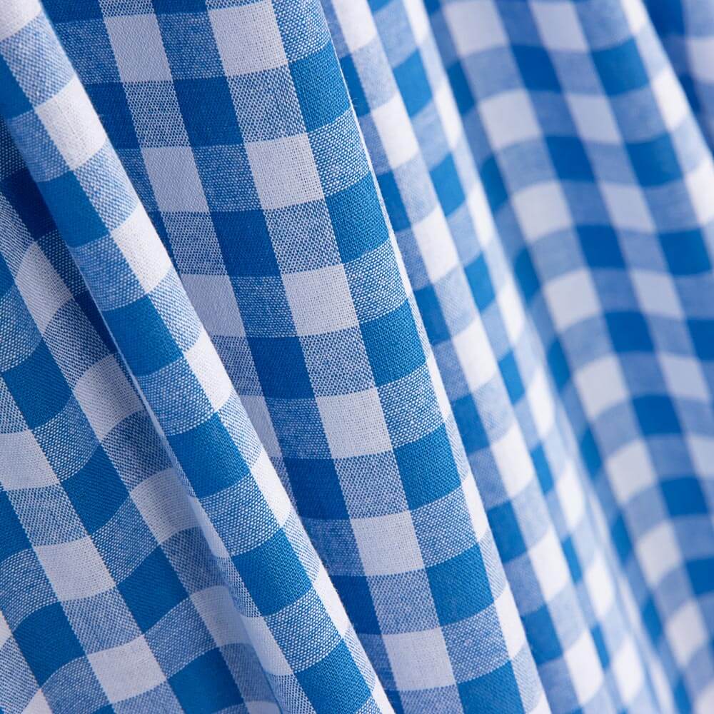 Baumwolle Vichy Baumwolle Quadrate Blau - Ribes y Casals