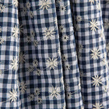 Vichy Schweizer Stickerei Seersucker Navy - Ribes y Casals