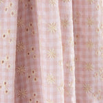 Vichy Schweizer Stickerei Seersucker Rosa - Ribes y Casals