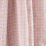 Vichy Schweizer Stickerei Seersucker Rosa - Ribes y Casals