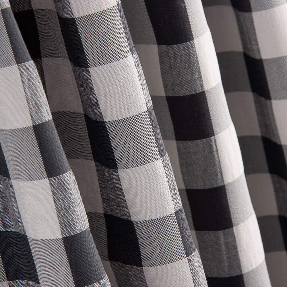 Seersucker Baumwolle Maxi Frame Schwarz - Ribes y Casals
