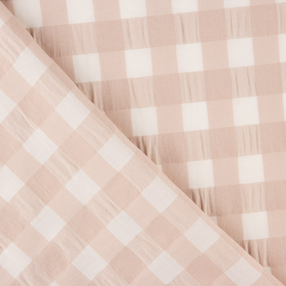 Seersucker Baumwolle Maxi Square Baumwolle Blassrosa - Ribes y Casals
