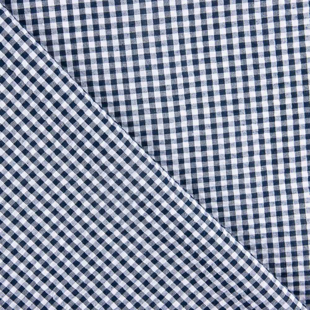Vichy Seersuker Navy Plaids - Ribes y Casals