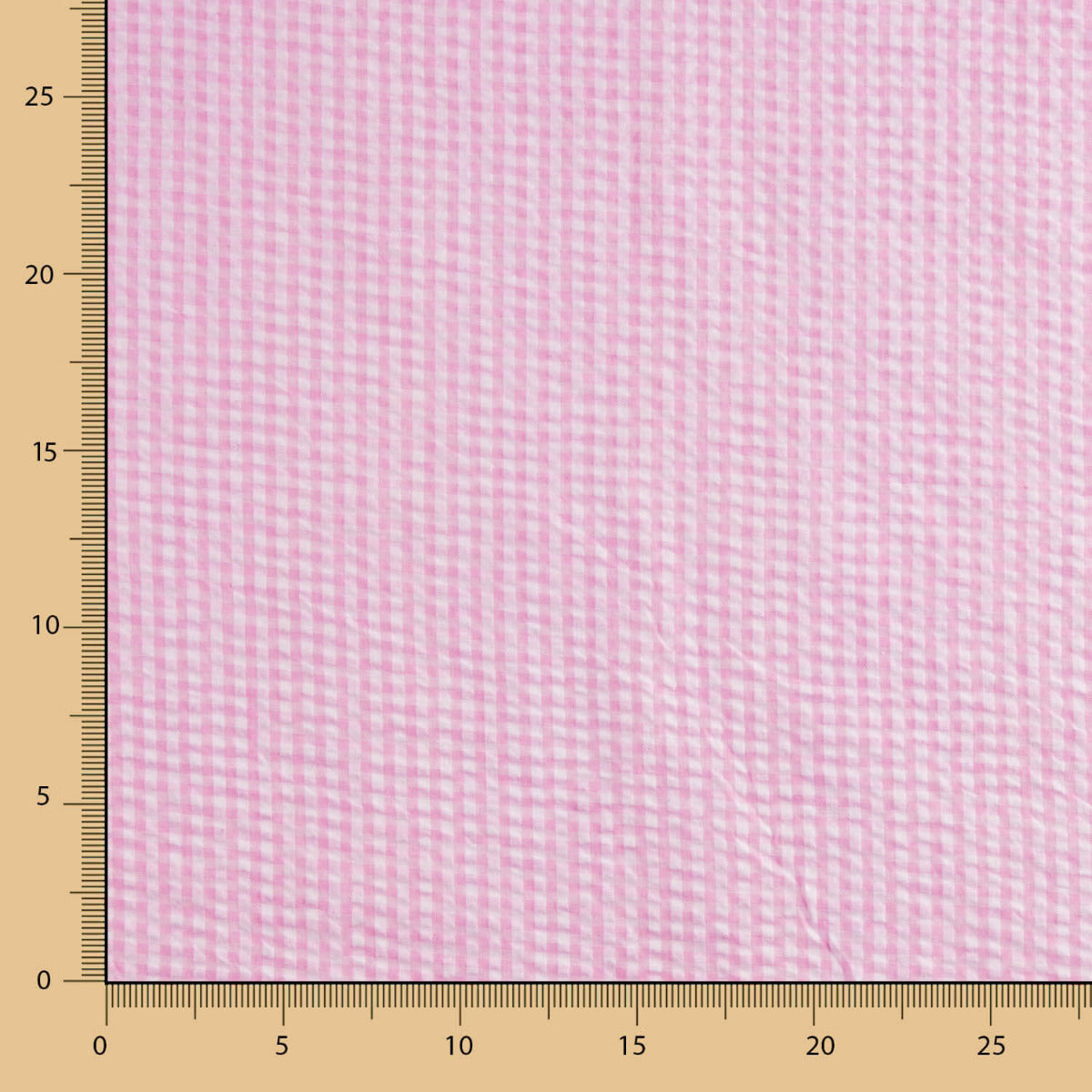 Vichy Seersuker Kariert Rosa - Ribes y Casals