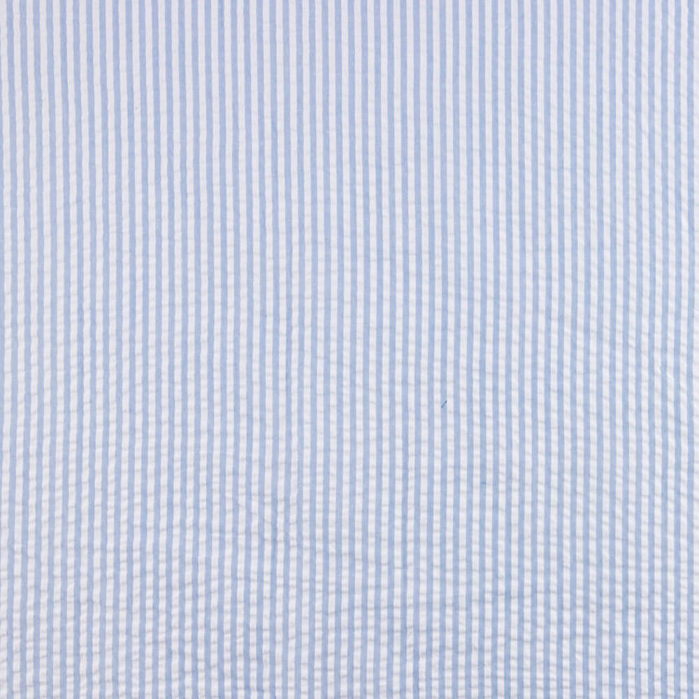 Vichy Seersuker Streifen Hellblau - Ribes y Casals