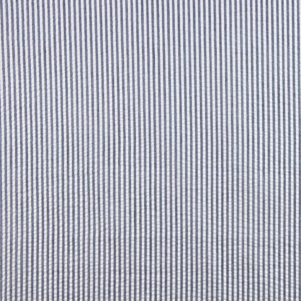 Vichy Seersuker Marineblau gestreift - Ribes y Casals