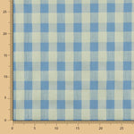 Baumwolle Seersucker Baumwolle Maxi Square Blau-Grün - Ribes y Casals