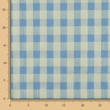 Baumwolle Seersucker Baumwolle Maxi Square Blau-Grün - Ribes y Casals