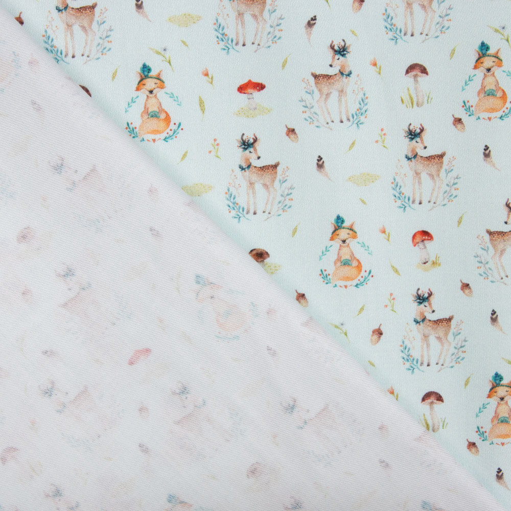 Viella Cotton Cotton Squirrels Sage - Ribes y Casals