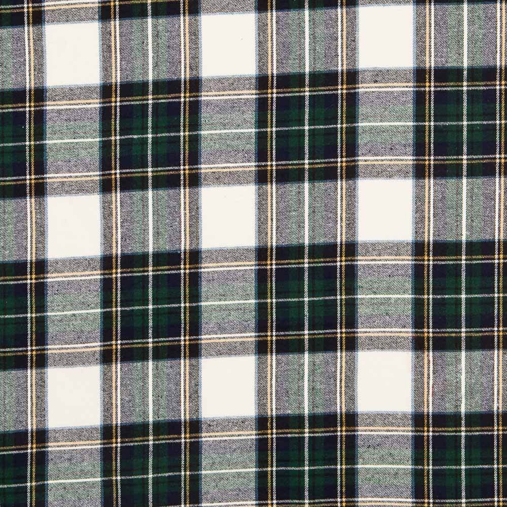 Viella Baumwolle Tartan Ecru Blau - Ribes y Casals