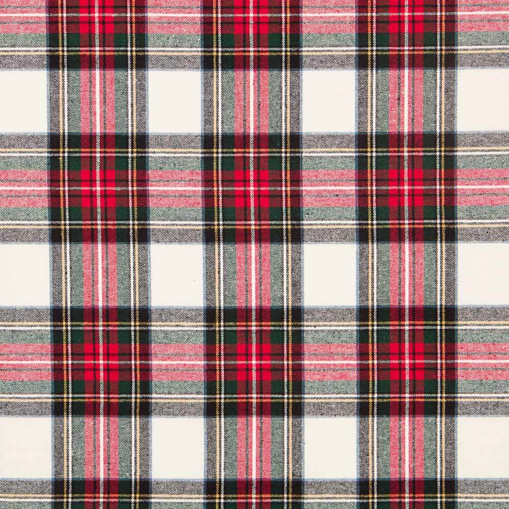 Viella Baumwolle Tartan Baumwolle Ecru Rot - Ribes y Casals