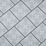 Viskose Kaschmir Mosaik Blau - Ribes y Casals