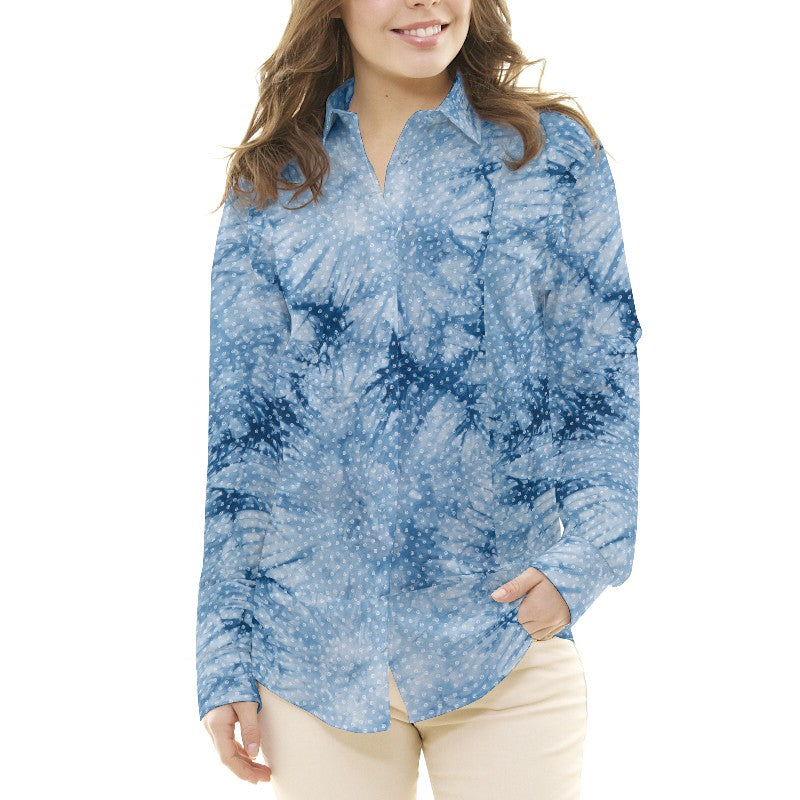 Viskose Denim Spirale Blau - Ribes y Casals