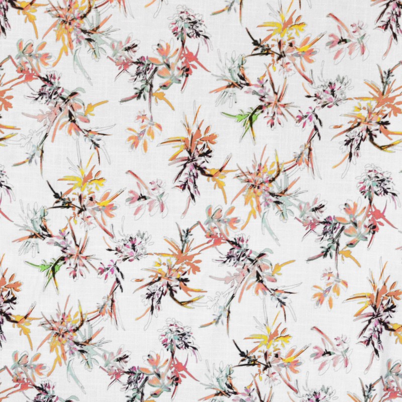 Stretch-Viskose Floral Raw Traces - Ribes y Casals