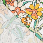 Viskose Gedruckt Orange Blume Weiß - Ribes y Casals
