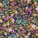 Viskose Bedruckt Marineblau Botanisch - Ribes y Casals
