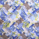 Bedruckte Viskose Mosaik Blau - Ribes y Casals