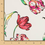 Bedruckte Viskose Tulpe Ecru - Ribes y Casals