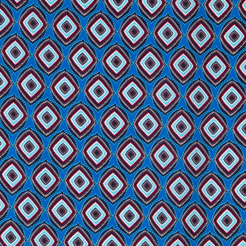 Ethnischer Viskose-Rhombus Blau - Ribes y Casals