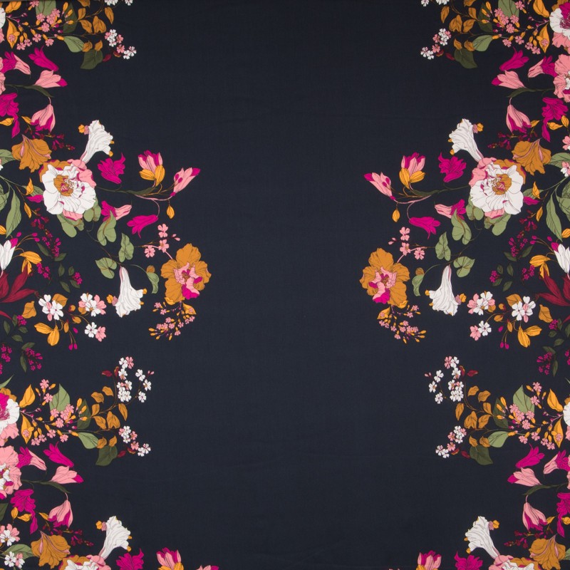 Viskose Floral Mitternachtsblau - Ribes y Casals