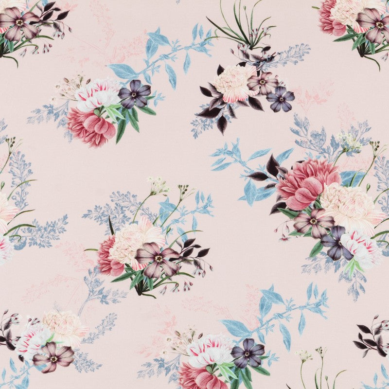 Viskose Floral Hellrosa - Ribes y Casals