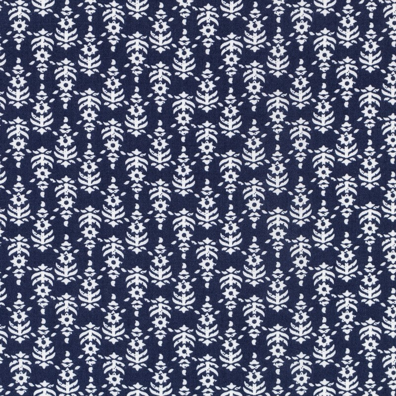 Marineblau Geometrisch Viskose - Ribes y Casals