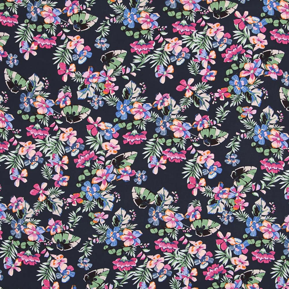 Viskose Hawaii Marineblau - Ribes y Casals