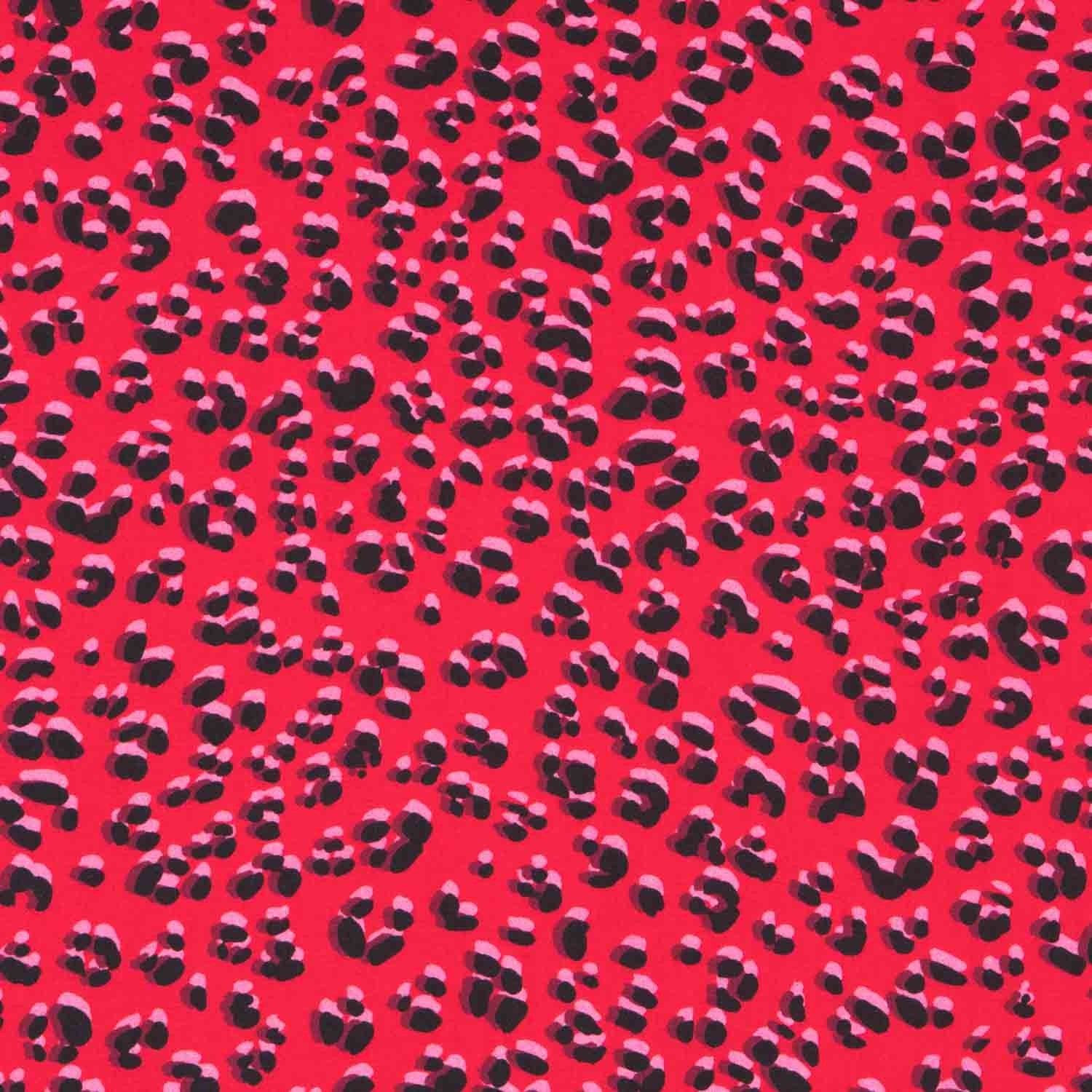 Roter Leopard Viskose - Ribes y Casals
