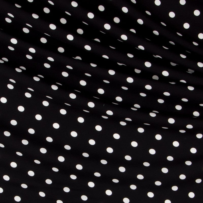 Viskose Polka Dot Weiß - Ribes y Casals