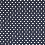 Dunkelblaue Polka Dots Viskose - Ribes y Casals