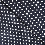 Dunkelblaue Polka Dots Viskose - Ribes y Casals