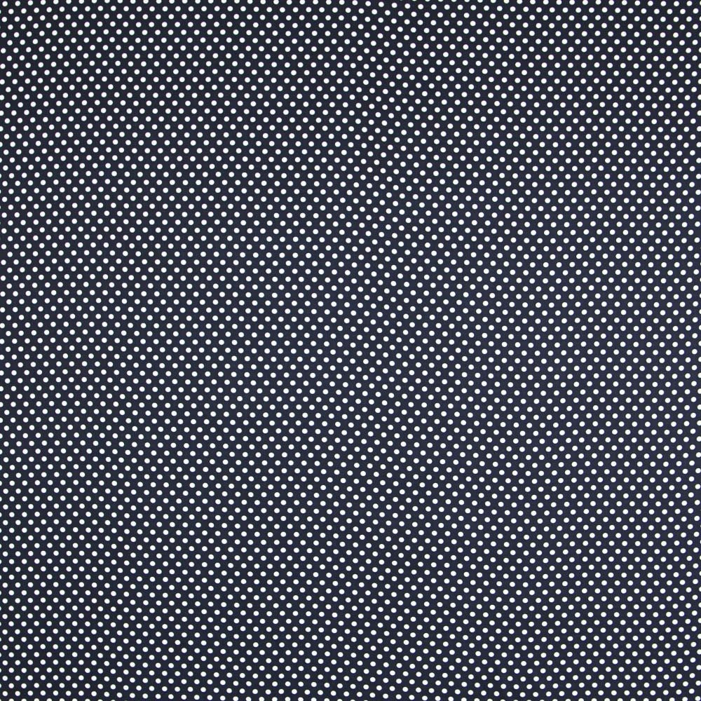 Dunkelblaue Polka Dots Viskose - Ribes y Casals