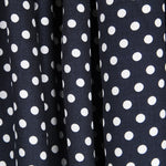 Dunkelblaue Polka Dots Viskose - Ribes y Casals