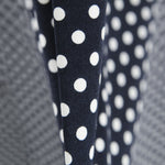 Dunkelblaue Polka Dots Viskose - Ribes y Casals